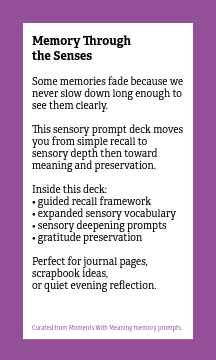 Creative Writing - Memory Through the Senses