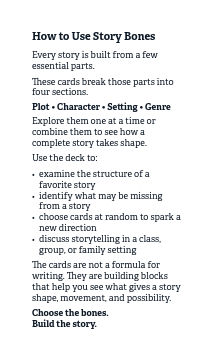 Creative Writing - Story Bones