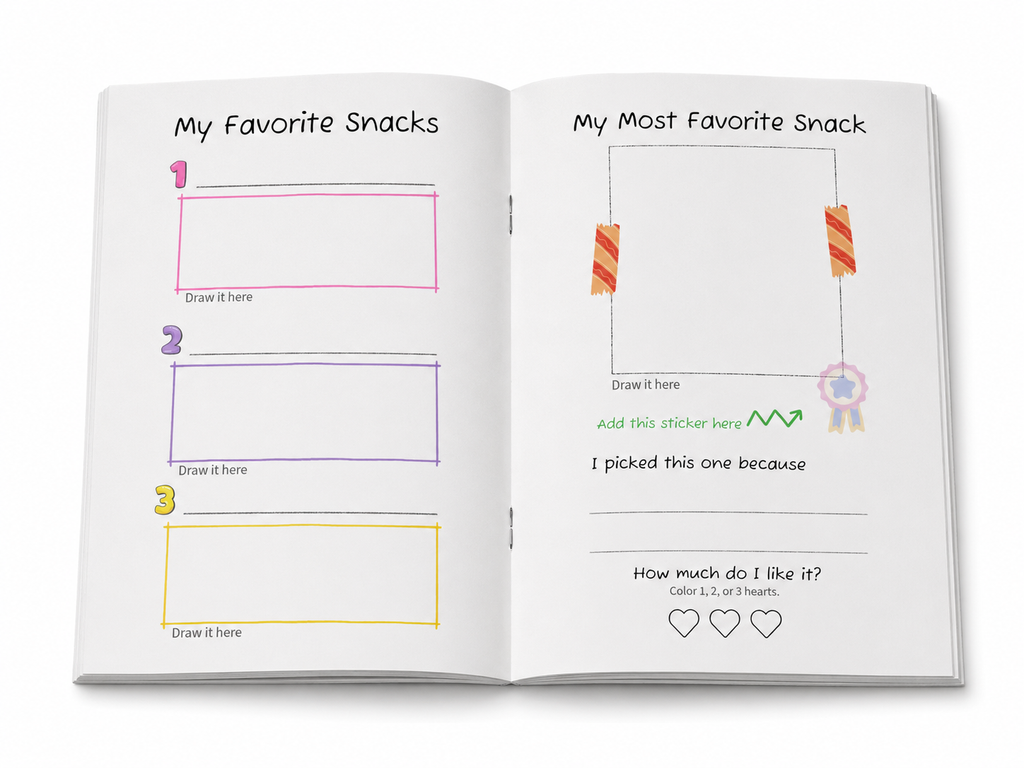 My Favorite Things - Early Journaling For Kids Ages 6-7
