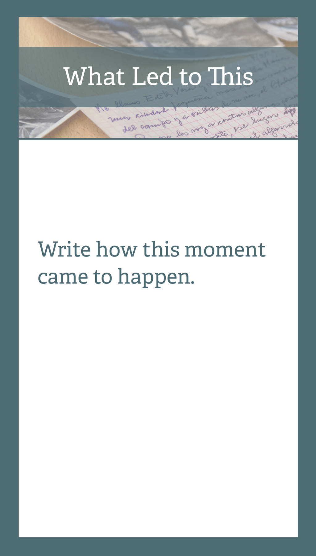 Write the Photo Story