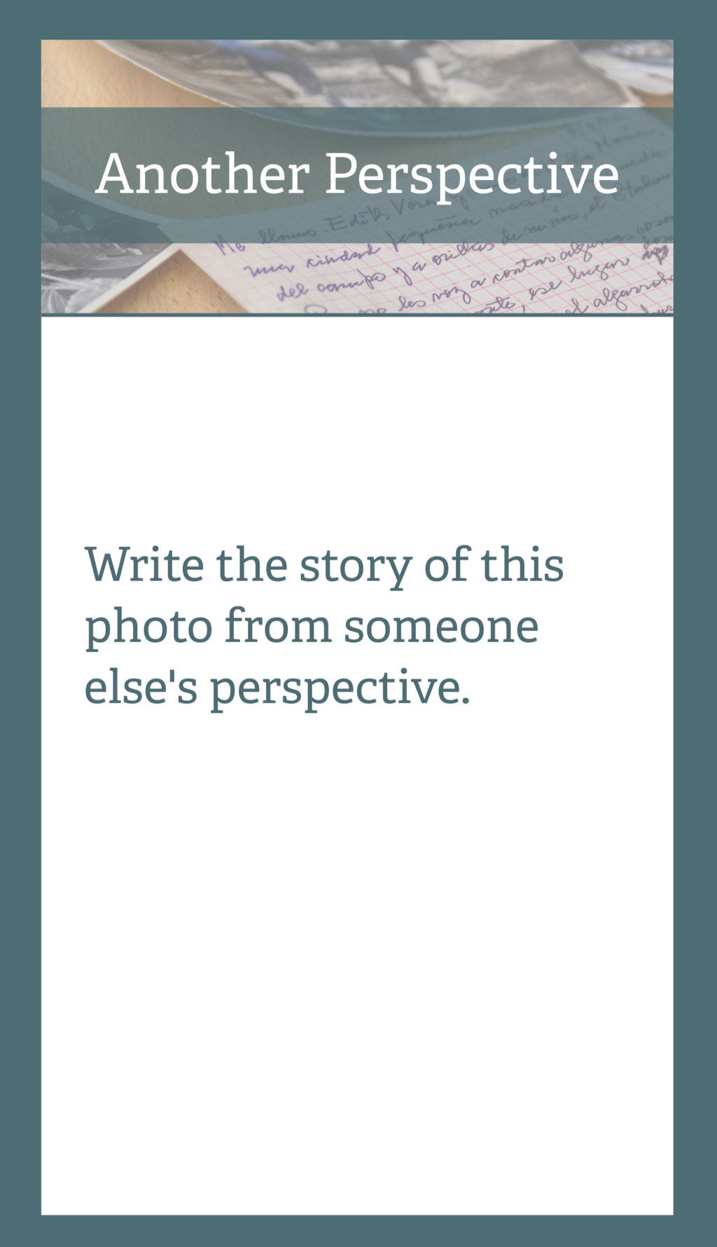 Write the Photo Story